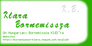 klara bornemissza business card